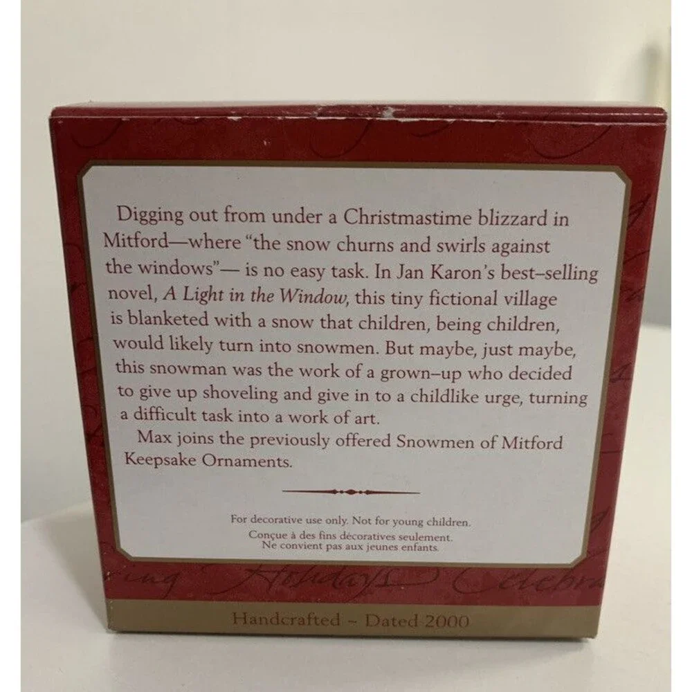 2000 MAX - The Snowmen of Mitford Hallmark Keepsake Ornament